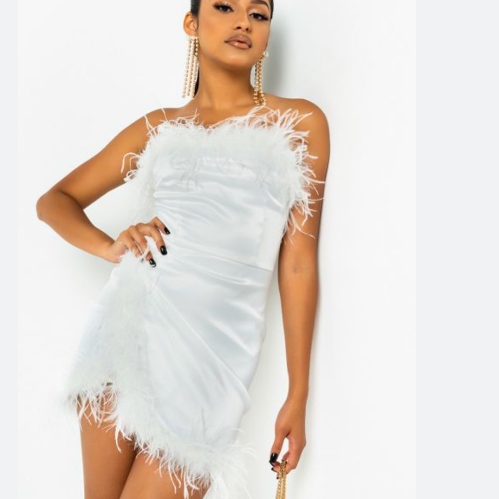 Dream Girl Feather Mini Dress